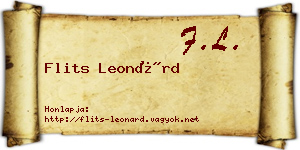 Flits Leonárd névjegykártya