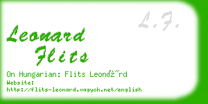 leonard flits business card